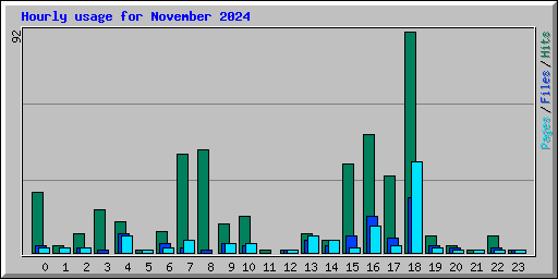 Hourly usage for November 2024